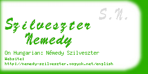 szilveszter nemedy business card