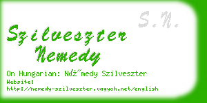 szilveszter nemedy business card